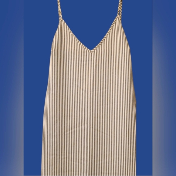 A NEW DAY ~ FLUID GREY/ WHITE STRIPE SLIM FIT MAXI SLIP DRESS SZ. XS - Picture 3 of 9